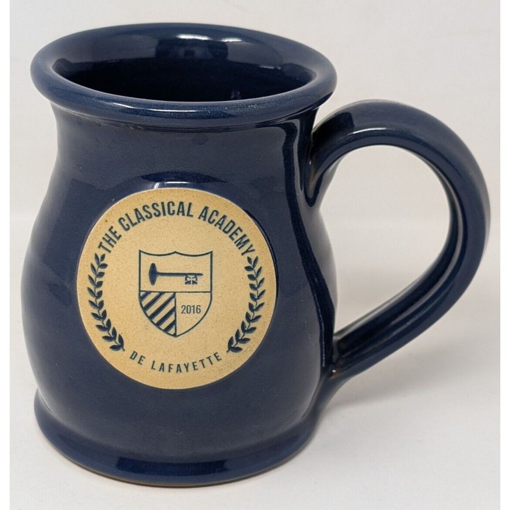Deneen Pottery Coffee Mug Classical Academy‎ De Lafayette St Louis School Blue